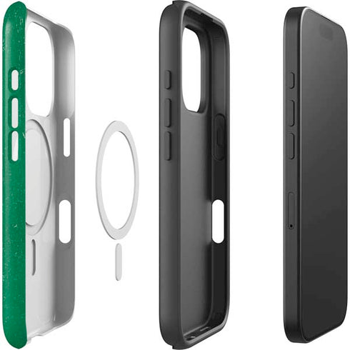 Saudi Arabia Flag Distressed iPhone 16 Pro Magsafe Impact Case